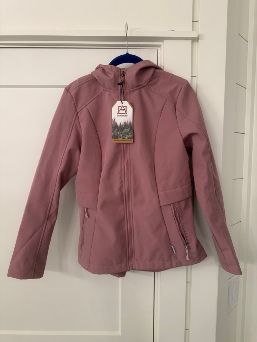 Avalanche Dusty Rose Hooded Soft-shell Rain Jacket
